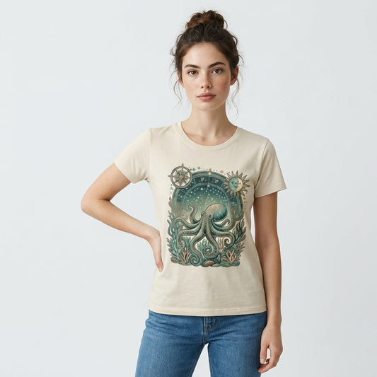 Beige Cotton T-Shirt