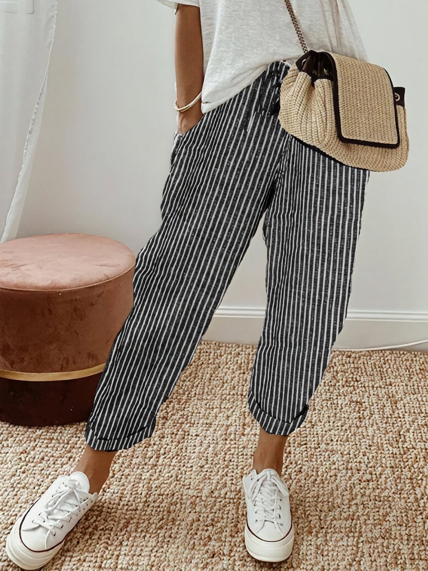 Women's Striped Trousers