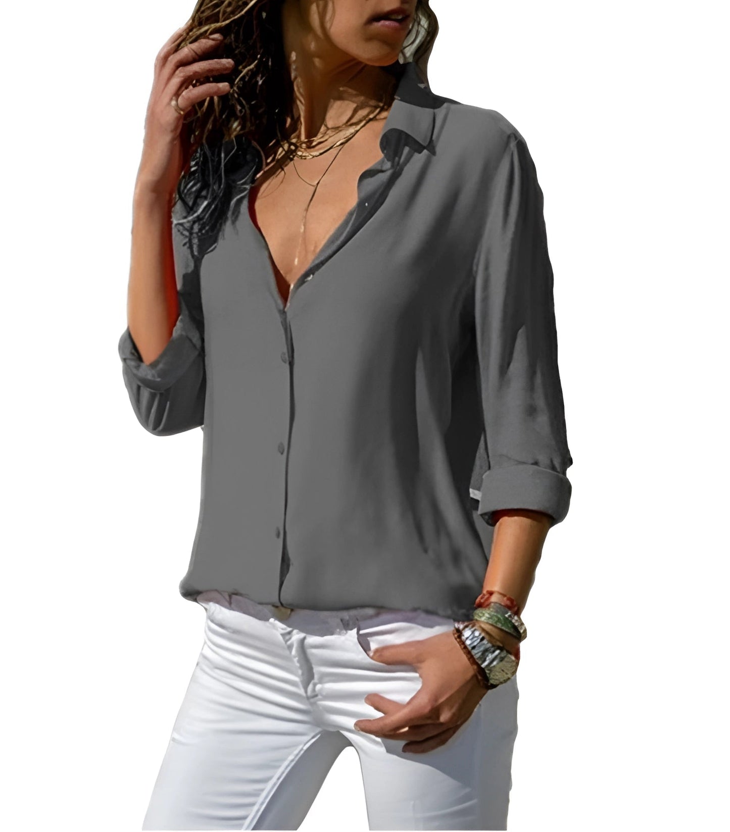 Women's Blouse with Button Front