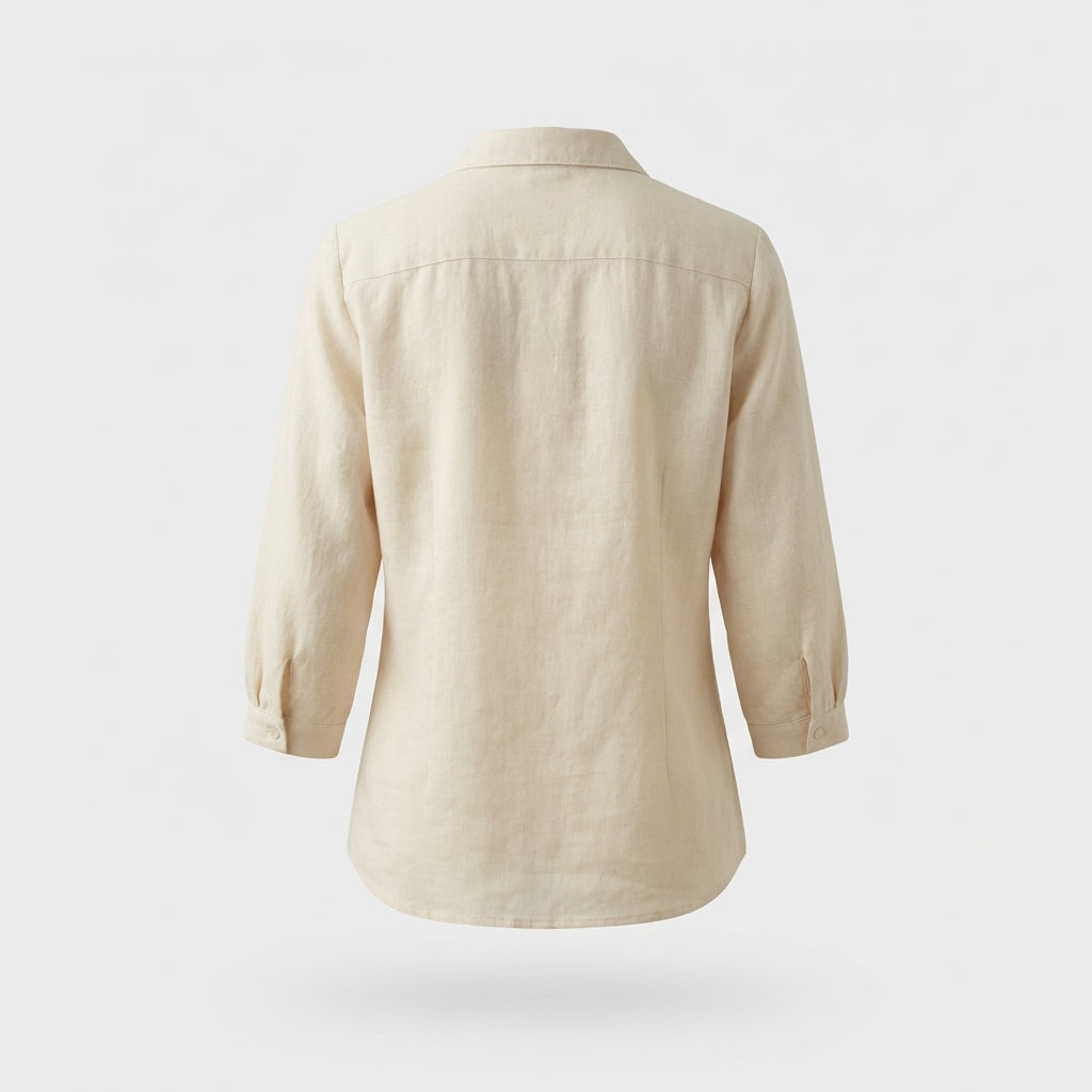 Beige Linen Blouse