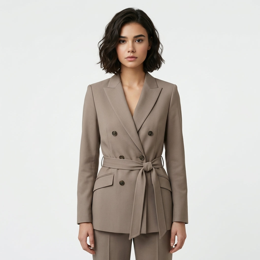 Brown Cotton Blazer
