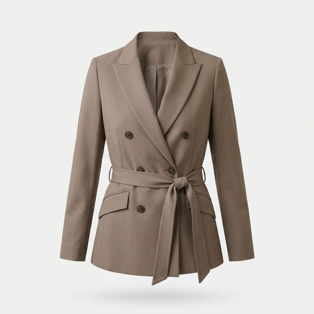 Brown Cotton Blazer