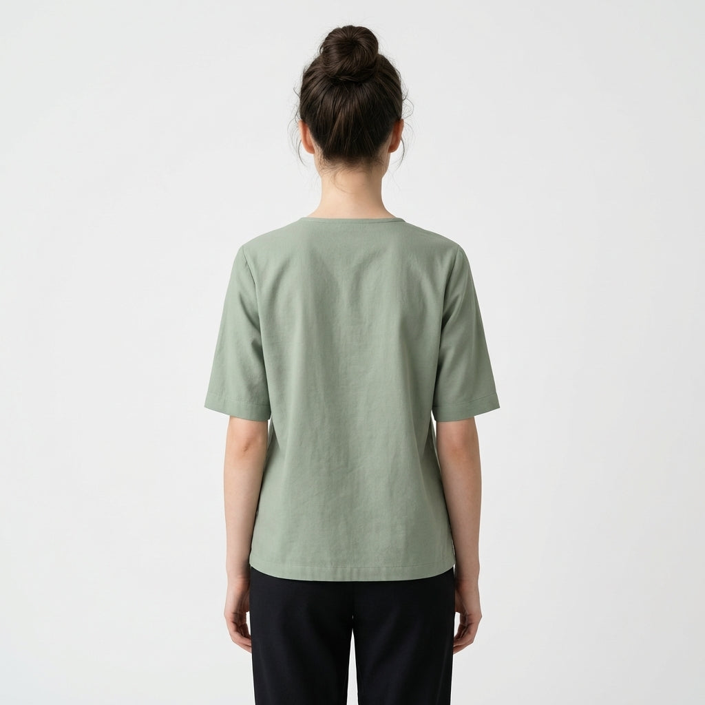 Green Cotton Blouse