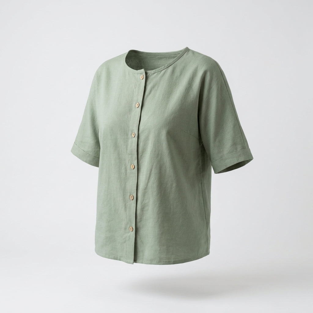 Green Cotton Blouse