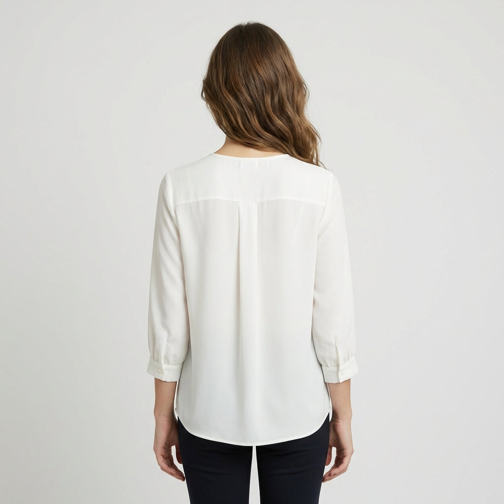 White Chiffon Blouse
