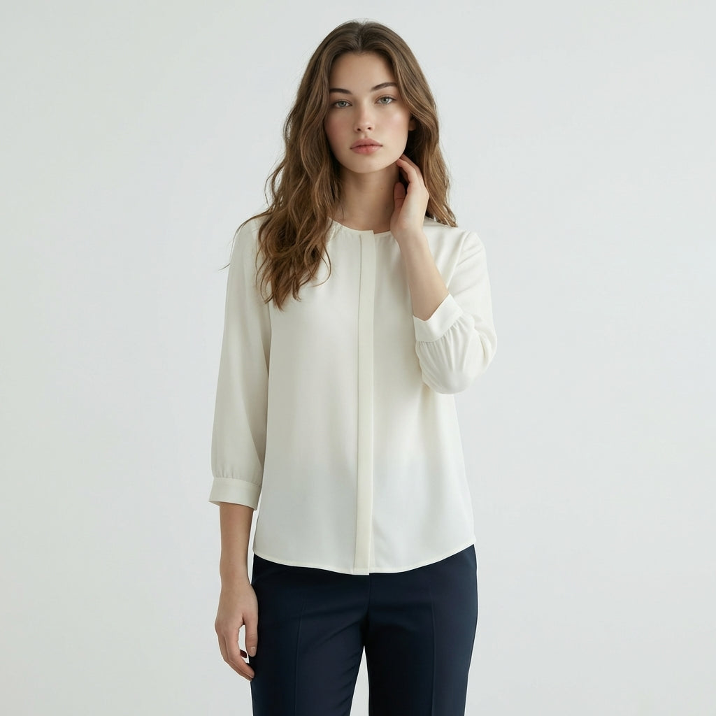 White Chiffon Blouse